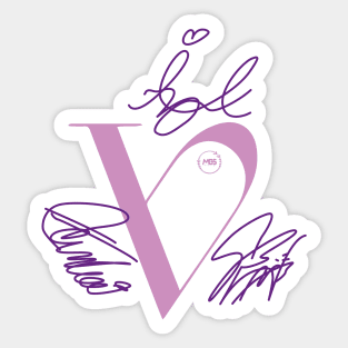 design with the signatures of the viviz group Sticker